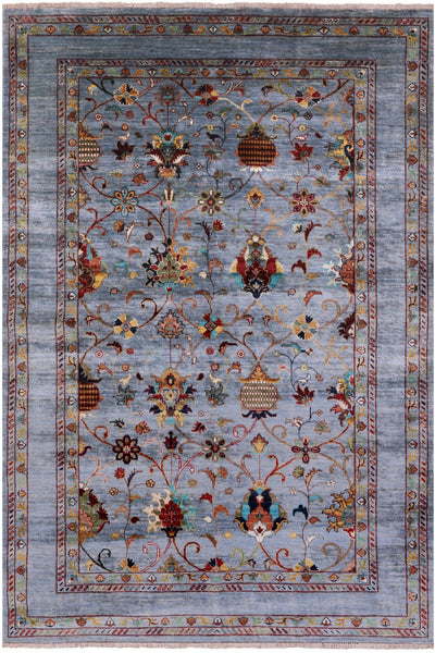 Peshawar Handmade Wool Rug - 5' 6" X 8' 0" - Golden Nile