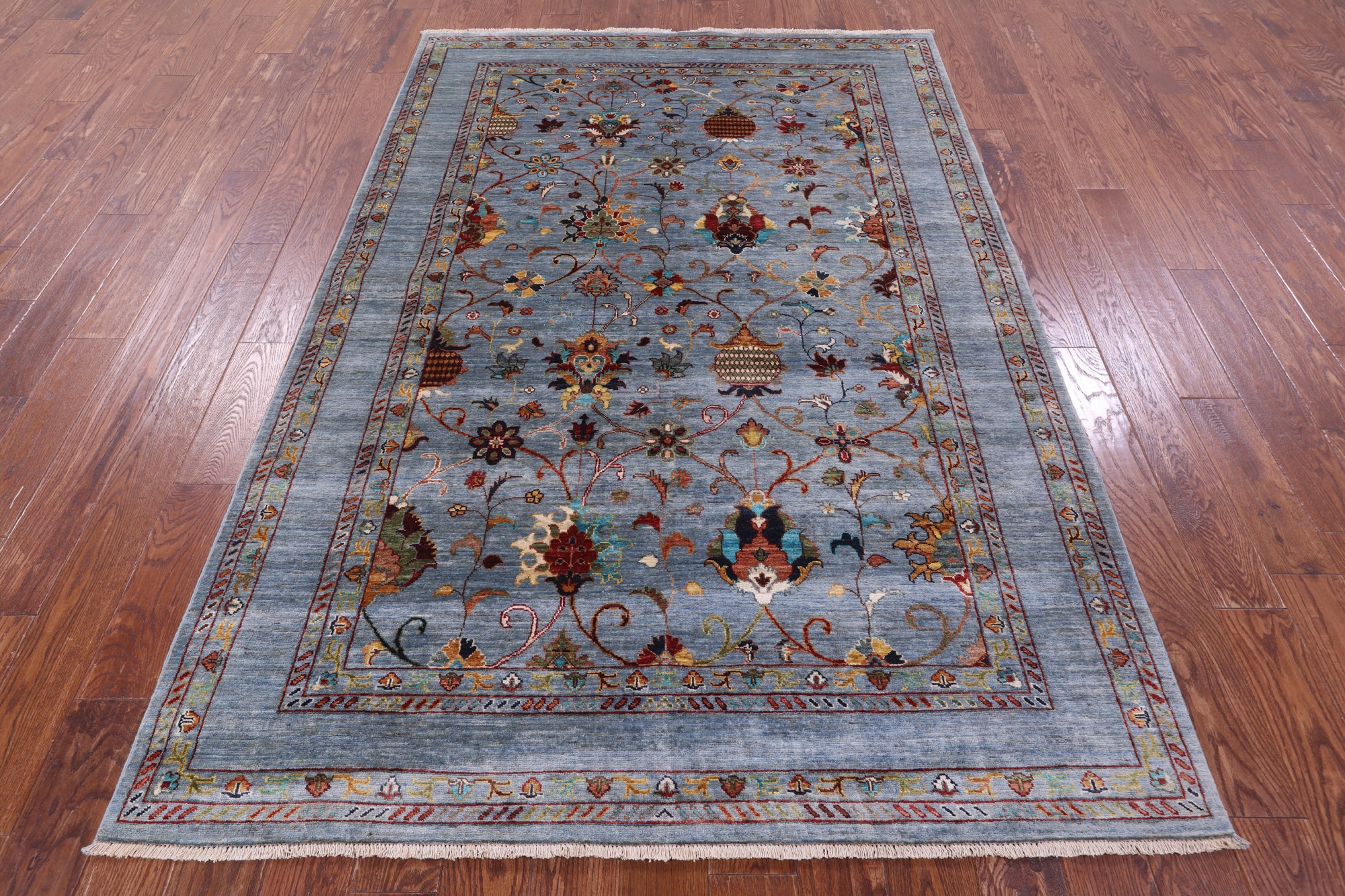 Peshawar Handmade Wool Rug - 5' 6" X 8' 0" - Golden Nile