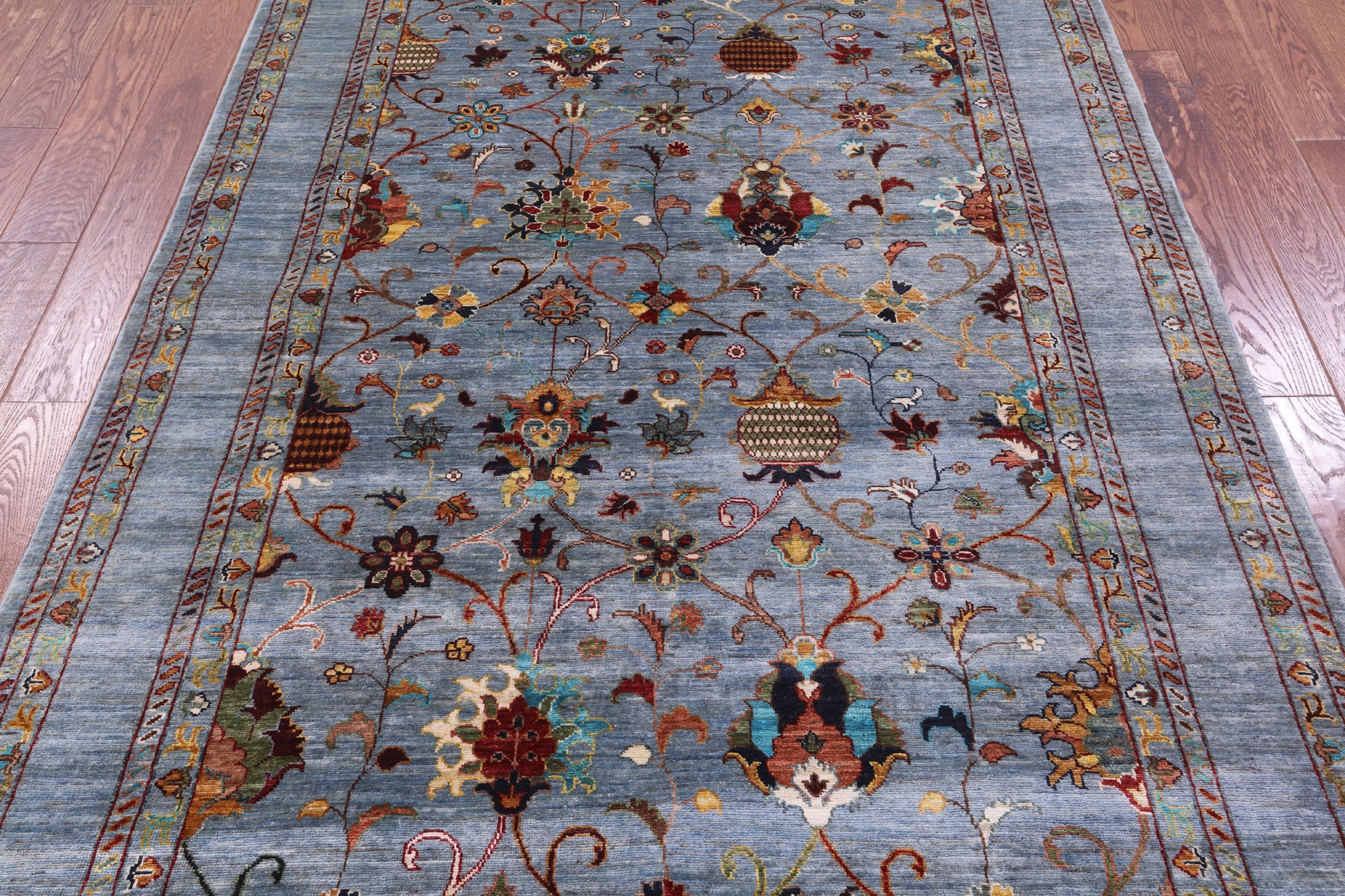 Peshawar Handmade Wool Rug - 5' 6" X 8' 0" - Golden Nile