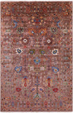 Peshawar Handmade Wool Rug - 5' 7" X 8' 6" - Golden Nile