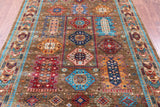 Turkmen Ersari Hand Knotted Wool Rug - 5' 9" X 7' 10" - Golden Nile