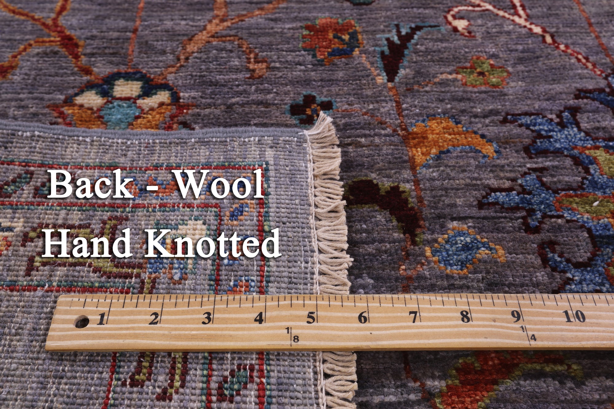 Peshawar Hand Knotted Wool Rug - 5' 0" X 6' 7" - Golden Nile