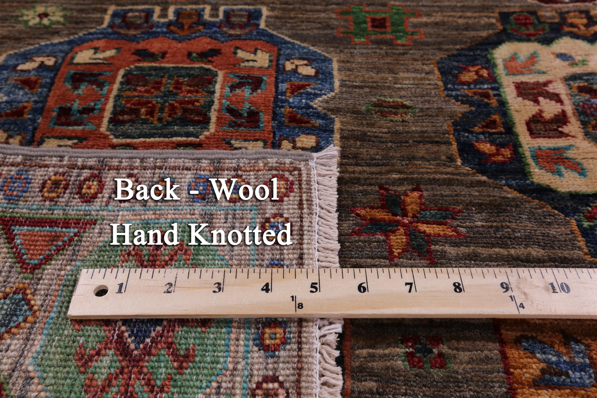 Turkmen Ersari Hand Knotted Wool Rug - 3' 8" X 4' 7" - Golden Nile
