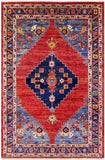 Red Persian Fine Serapi Hand Knotted Wool Rug - 5' 9" X 8' 10" - Golden Nile