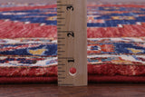 Red Persian Fine Serapi Hand Knotted Wool Rug - 5' 9" X 8' 10" - Golden Nile