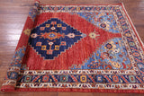 Red Persian Fine Serapi Hand Knotted Wool Rug - 5' 9" X 8' 10" - Golden Nile