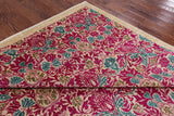 Ivory William Morris Hand Knotted Wool Area Rug - 9' 0" X 11' 9" - Golden Nile