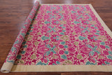 Ivory William Morris Hand Knotted Wool Area Rug - 9' 0" X 11' 9" - Golden Nile