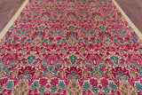 Ivory William Morris Hand Knotted Wool Area Rug - 9' 0" X 11' 9" - Golden Nile
