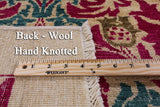 Ivory William Morris Hand Knotted Wool Area Rug - 9' 0" X 11' 9" - Golden Nile