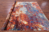 Abstract Contemporary Hand Knotted Wool Rug - 8' 4" X 9' 7" - Golden Nile