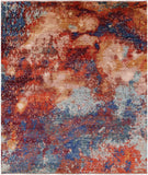 Abstract Contemporary Hand Knotted Wool Rug - 8' 4" X 9' 7" - Golden Nile