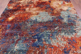 Abstract Contemporary Hand Knotted Wool Rug - 8' 4" X 9' 7" - Golden Nile