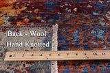 Abstract Contemporary Hand Knotted Wool Rug - 8' 4" X 9' 7" - Golden Nile