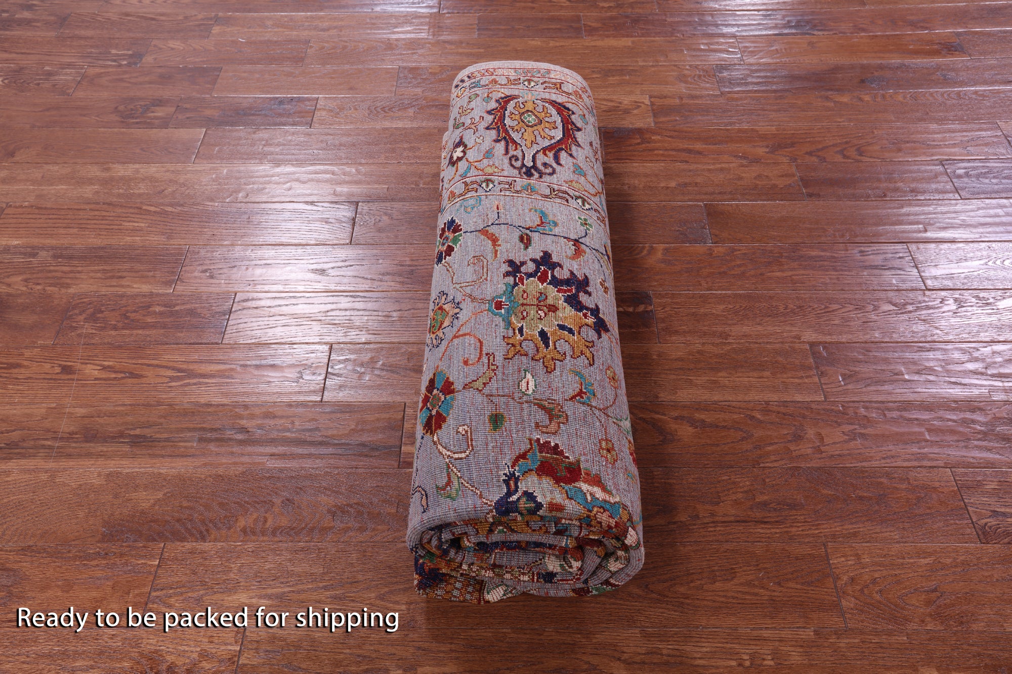 Grey Peshawar Hand Knotted Wool Rug - 6' 8" X 9' 10" - Golden Nile