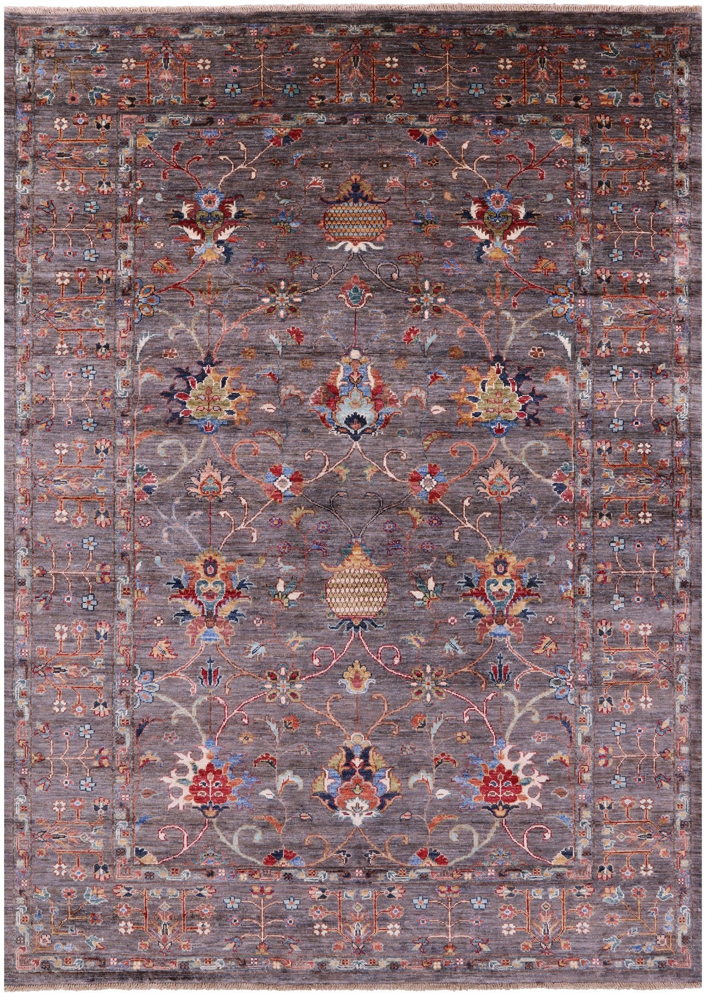 Peshawar Hand Knotted Wool Rug - 5' 9" X 8' 4" - Golden Nile