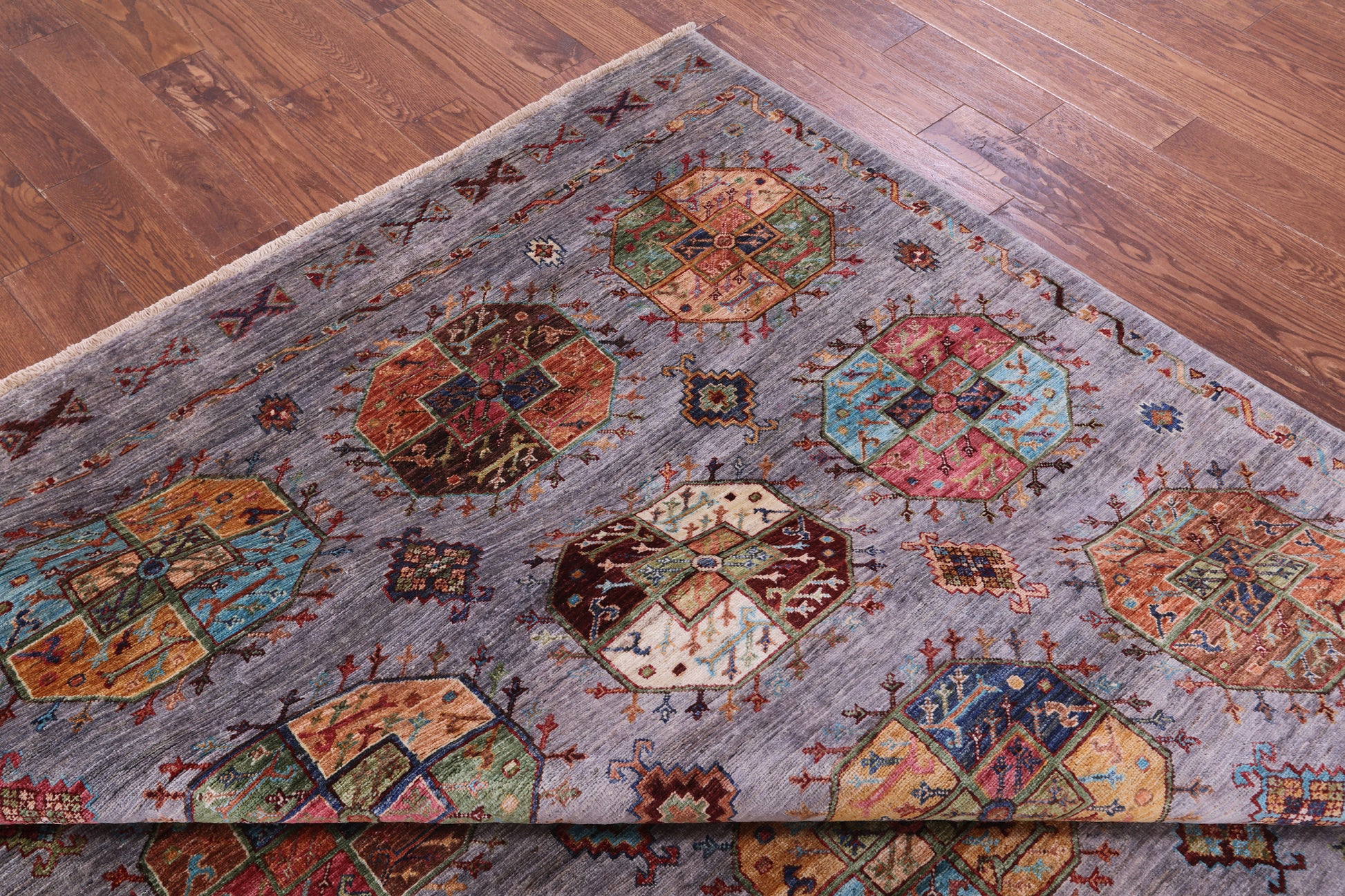 Turkmen Ersari Hand Knotted Wool Rug - 8' 3" X 10' 5" - Golden Nile