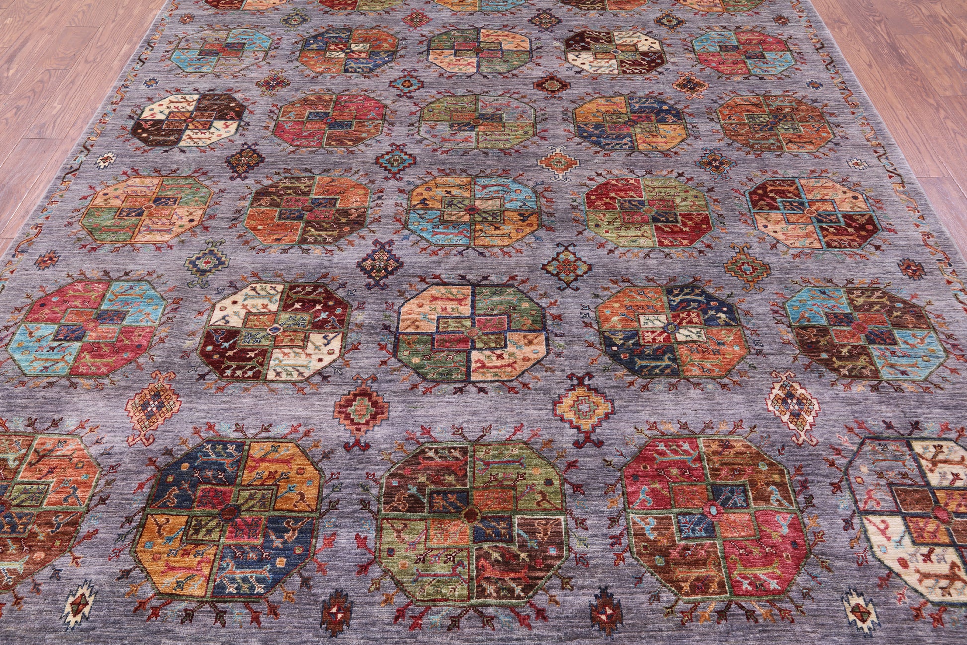 Turkmen Ersari Hand Knotted Wool Rug - 8' 3" X 10' 5" - Golden Nile