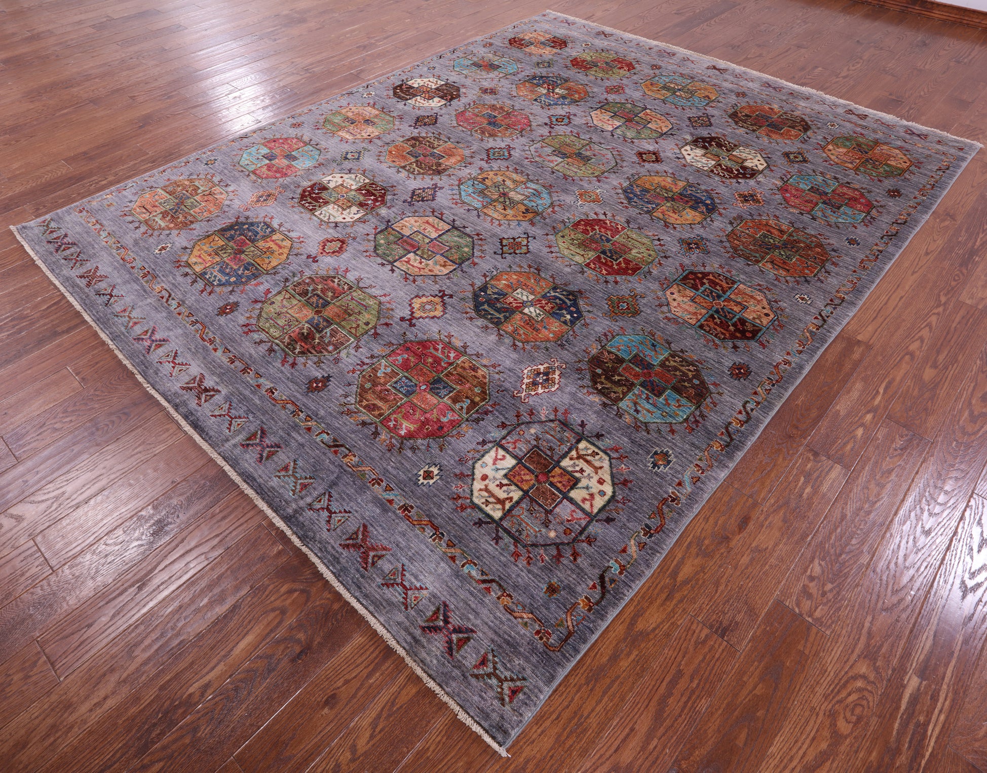 Turkmen Ersari Hand Knotted Wool Rug - 8' 3" X 10' 5" - Golden Nile