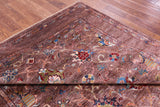 Brown Peshawar Hand Knotted Wool Rug - 6' 10" X 10' 2" - Golden Nile