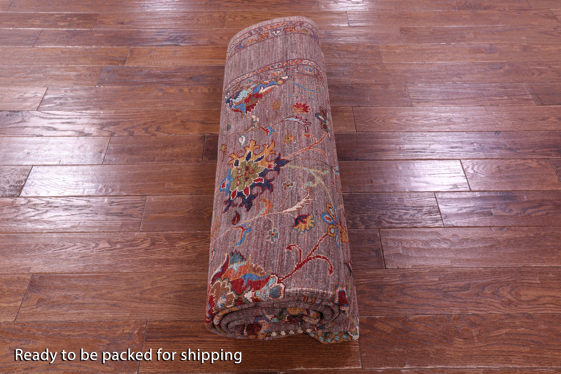 Brown Peshawar Hand Knotted Wool Rug - 6' 10" X 10' 2" - Golden Nile