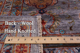 Grey Peshawar Hand Knotted Wool Rug - 6' 10" X 10' 1" - Golden Nile