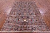 Peshawar Hand Knotted Wool Rug - 7' 0" X 9' 10" - Golden Nile