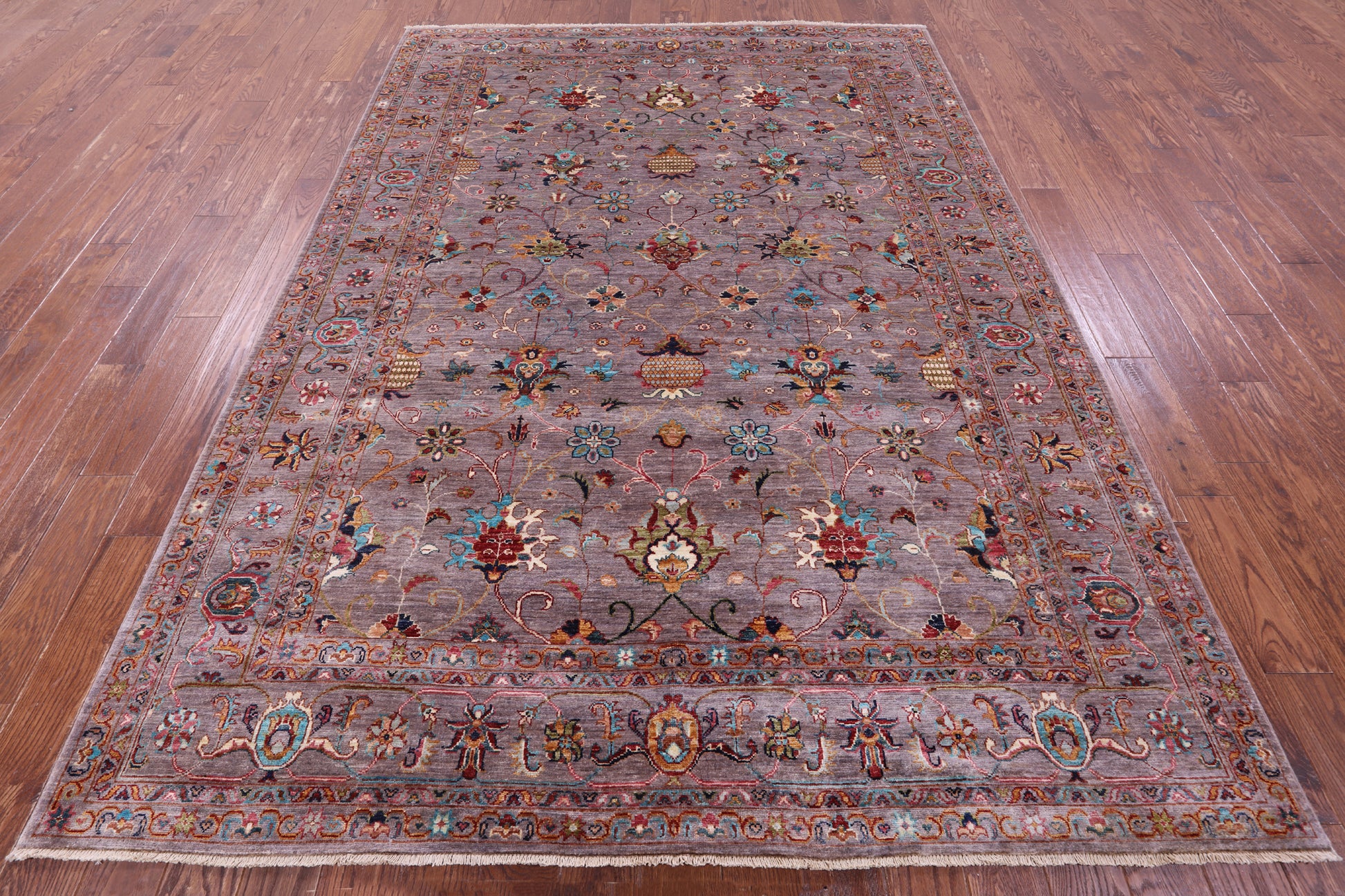 Peshawar Hand Knotted Wool Rug - 7' 0" X 9' 10" - Golden Nile