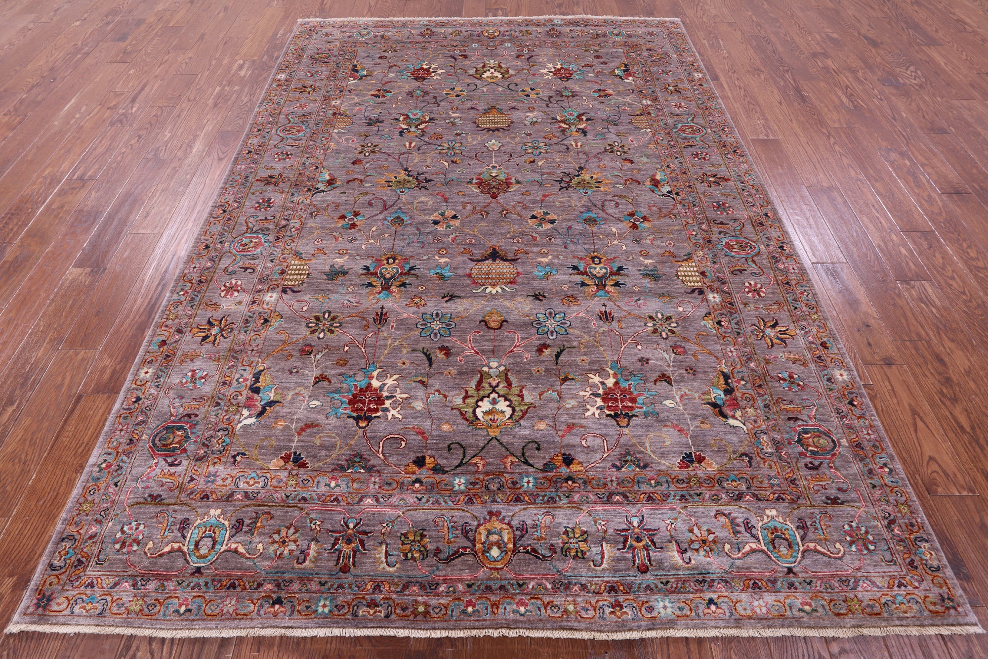 Peshawar Hand Knotted Wool Rug - 7' 0" X 9' 10" - Golden Nile
