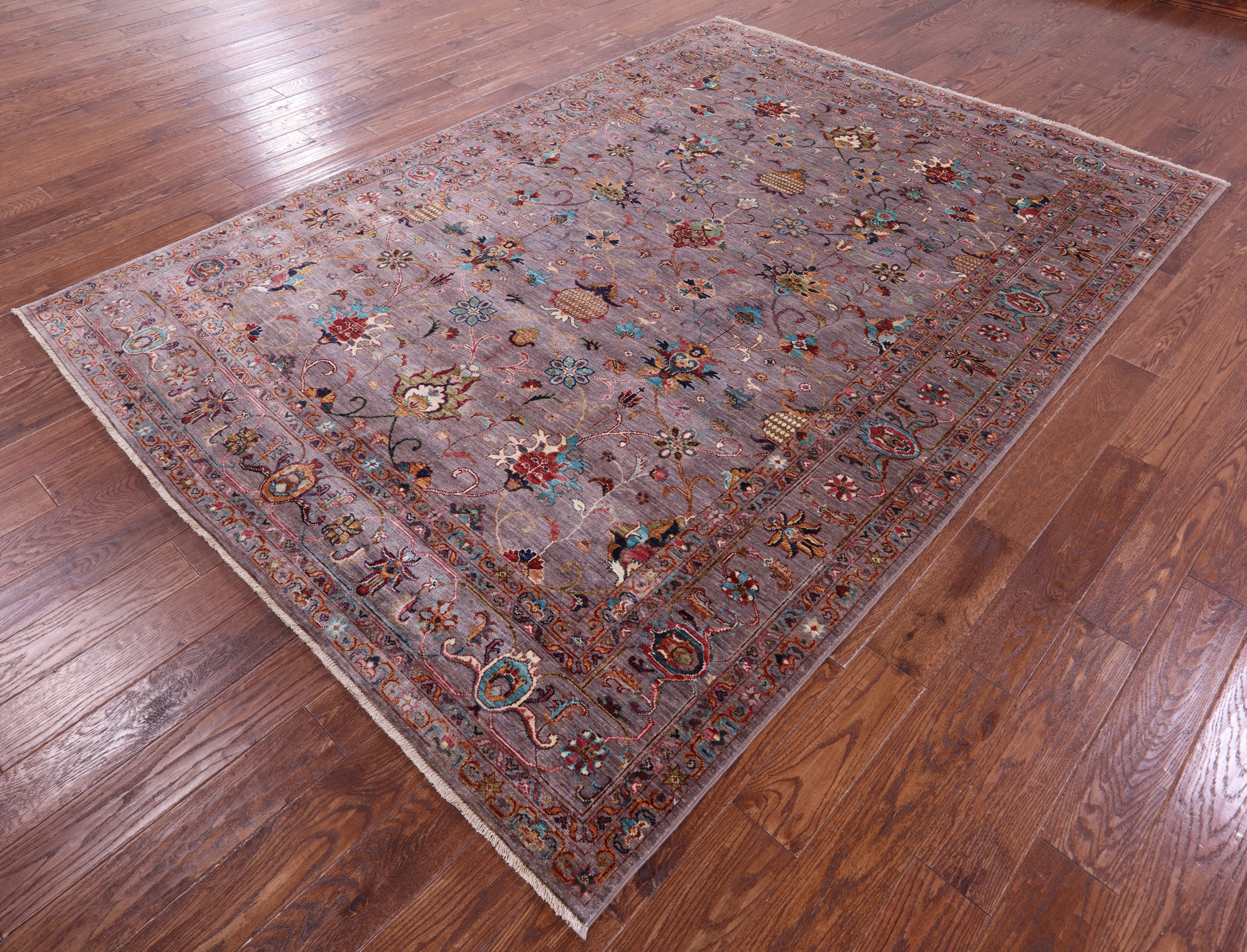 Peshawar Hand Knotted Wool Rug - 7' 0" X 9' 10" - Golden Nile