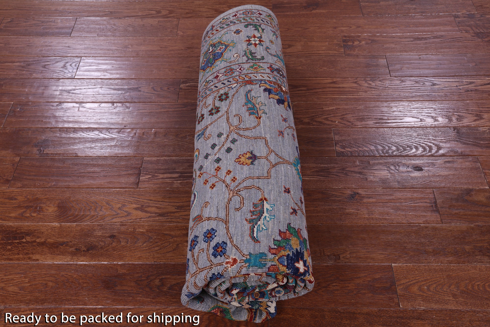 Grey Peshawar Hand Knotted Wool Rug - 6' 10" X 9' 10" - Golden Nile