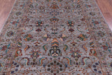 Grey Peshawar Hand Knotted Wool Rug - 6' 10" X 9' 10" - Golden Nile