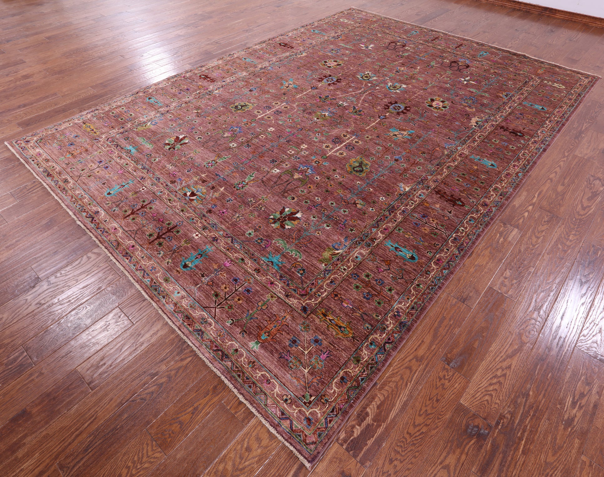 Peshawar Hand Knotted Wool Rug - 8' 10" X 12' 5" - Golden Nile