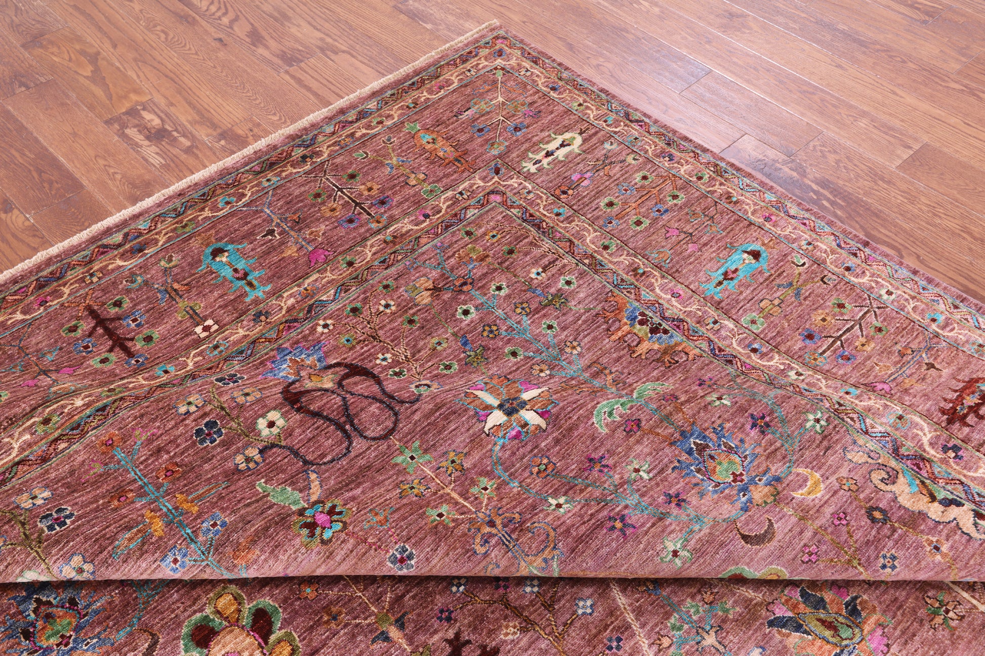 Peshawar Hand Knotted Wool Rug - 8' 10" X 12' 5" - Golden Nile