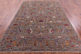 Peshawar Hand Knotted Wool Rug - 7' 0" X 10' 0" - Golden Nile
