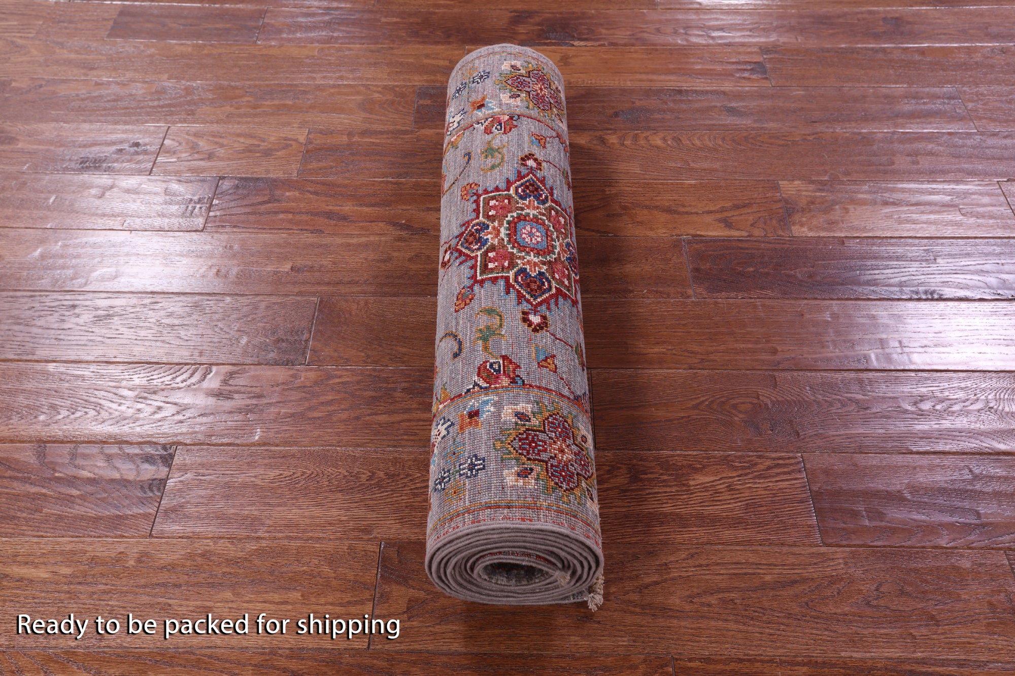 Grey Persian Tabriz Hand Knotted Wool Runner Rug - 2' 9" X 10' 1" - Golden Nile