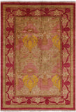 William Morris Handmade Wool Area Rug - 5' 10" X 8' 4" - Golden Nile