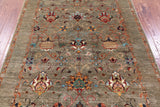 Peshawar Handmade Wool Rug - 5' 1" X 6' 11" - Golden Nile