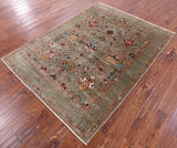 Peshawar Handmade Wool Rug - 5' 1" X 6' 11" - Golden Nile