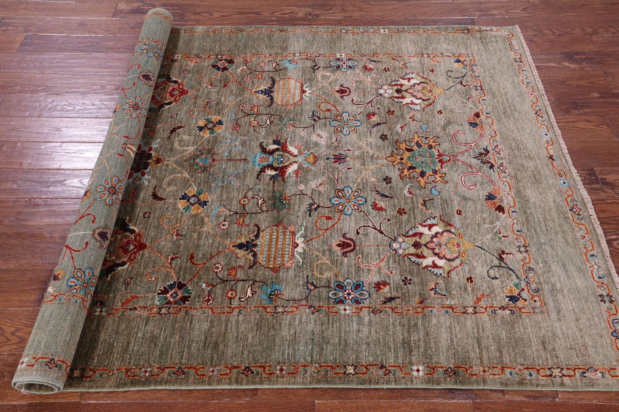 Peshawar Handmade Wool Rug - 5' 1" X 6' 11" - Golden Nile