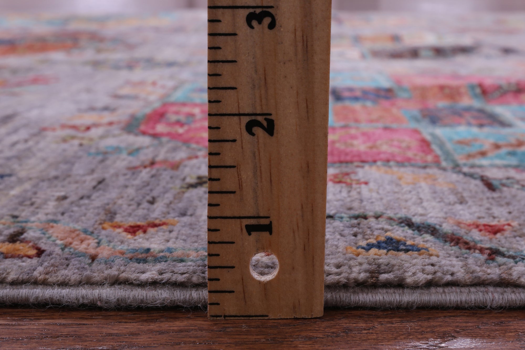 Grey Turkmen Ersari Hand Knotted Wool Rug - 5' 0" X 6' 10" - Golden Nile