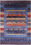 Tribal Persian Gabbeh Hand Knotted Wool Rug - 6' 9" X 10' 0" - Golden Nile