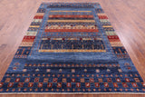 Tribal Persian Gabbeh Hand Knotted Wool Rug - 6' 9" X 10' 0" - Golden Nile