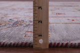 Grey Persian Gabbeh Tribal Hand Knotted Wool Rug - 8' 1" X 9' 9" - Golden Nile