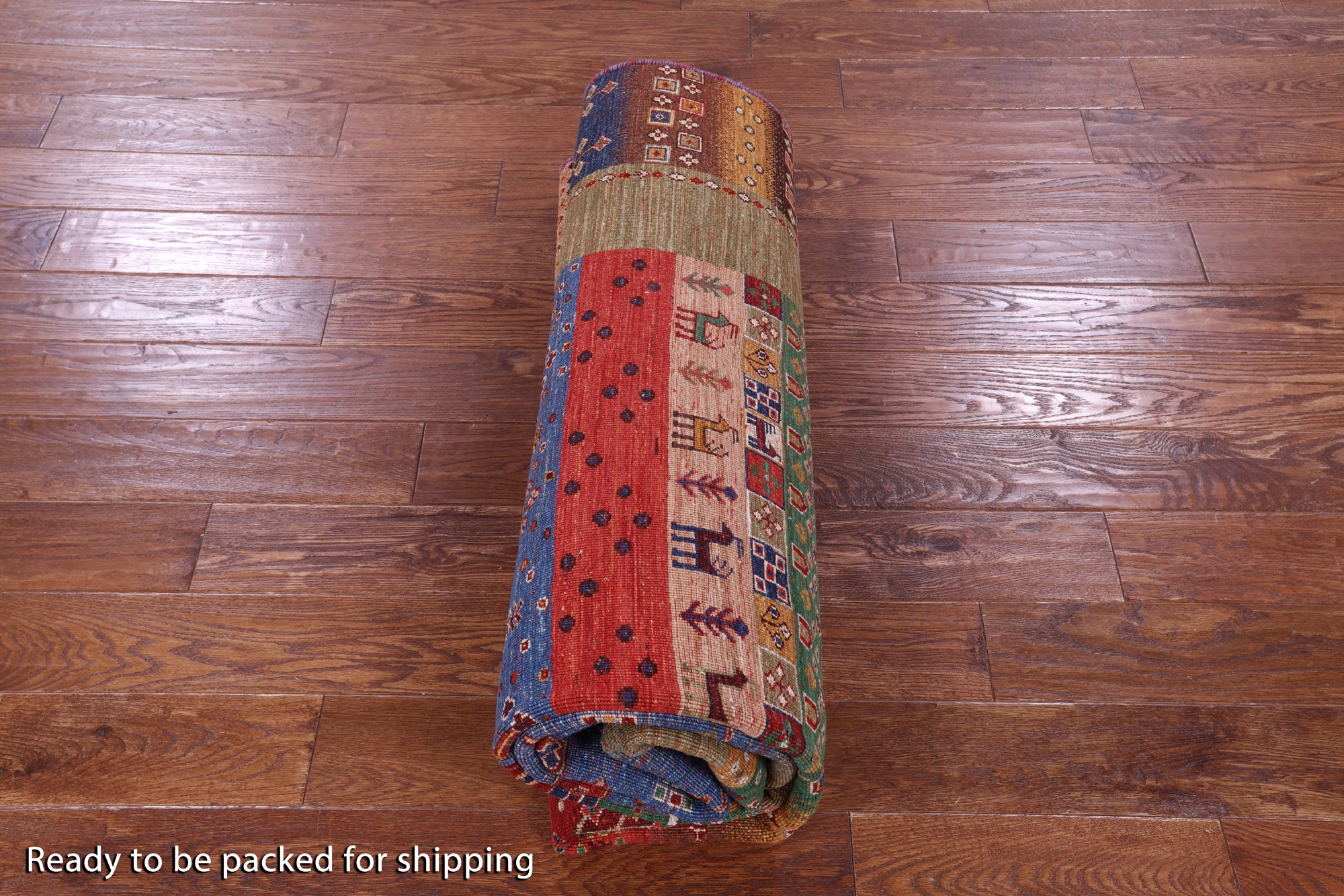 Tribal Persian Gabbeh Hand Knotted Wool Rug - 6' 6" X 9' 4" - Golden Nile