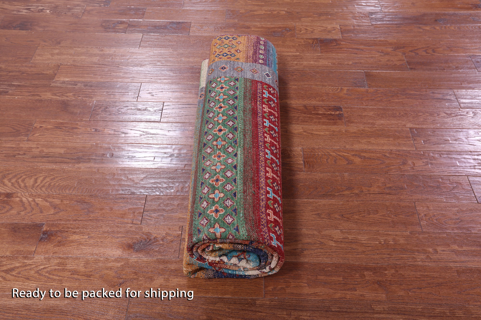 Tribal Persian Gabbeh Hand Knotted Wool Rug - 7' 0" X 10' 2" - Golden Nile