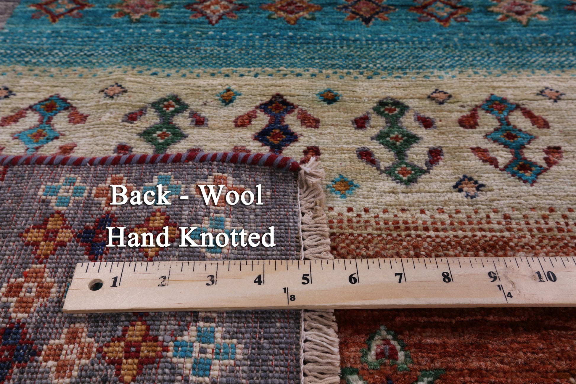 Tribal Persian Gabbeh Hand Knotted Wool Rug - 7' 0" X 10' 2" - Golden Nile