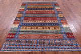 Tribal Persian Gabbeh Hand Knotted Wool Rug - 5' 6" X 8' 2" - Golden Nile