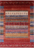 Tribal Persian Gabbeh Handmade Wool Rug - 6' 11" X 9' 7" - Golden Nile