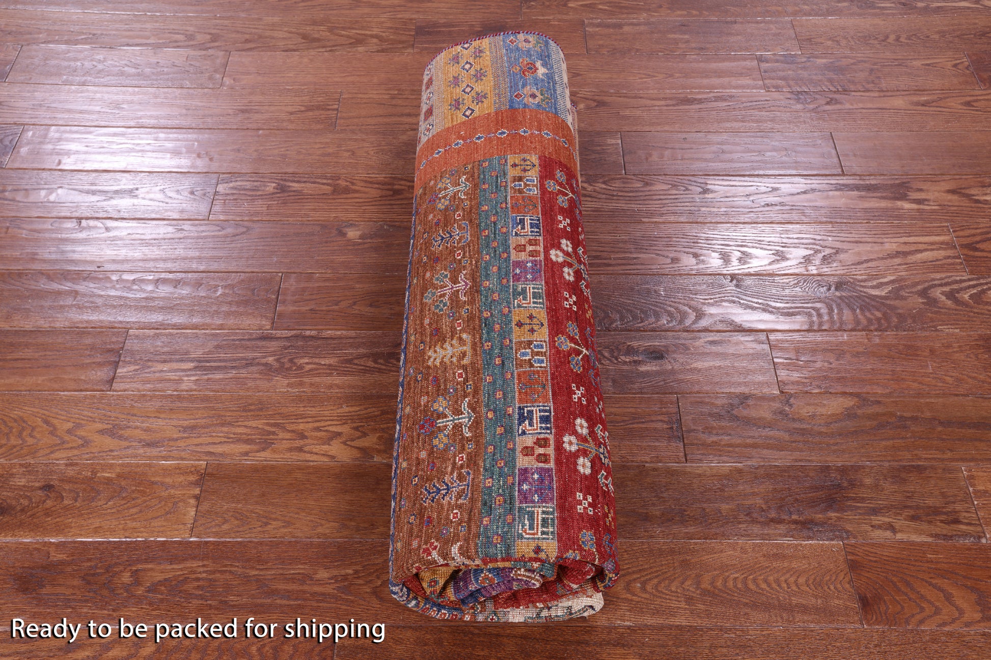 Tribal Persian Gabbeh Handmade Wool Rug - 6' 11" X 9' 7" - Golden Nile